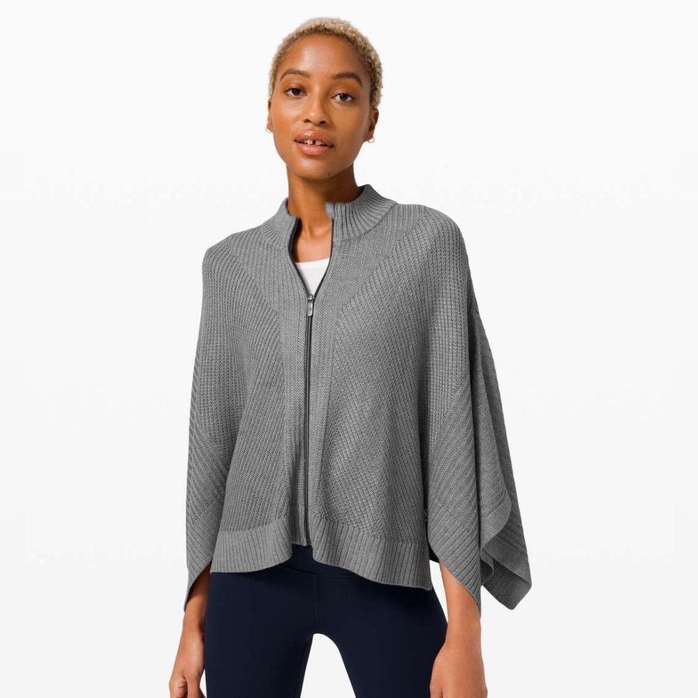 lululemon athletica Charcoal Knit Poncho